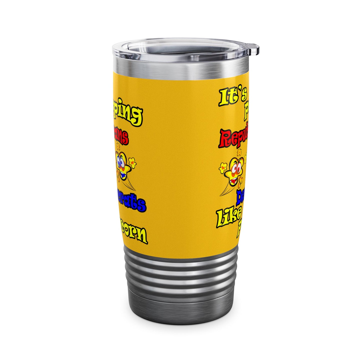popping like popcorn - Ringneck Tumbler, 20oz (yellow)