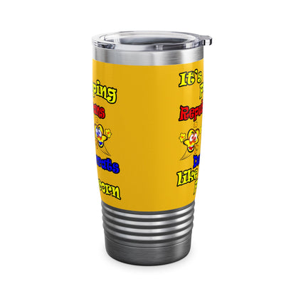 popping like popcorn - Ringneck Tumbler, 20oz (yellow)