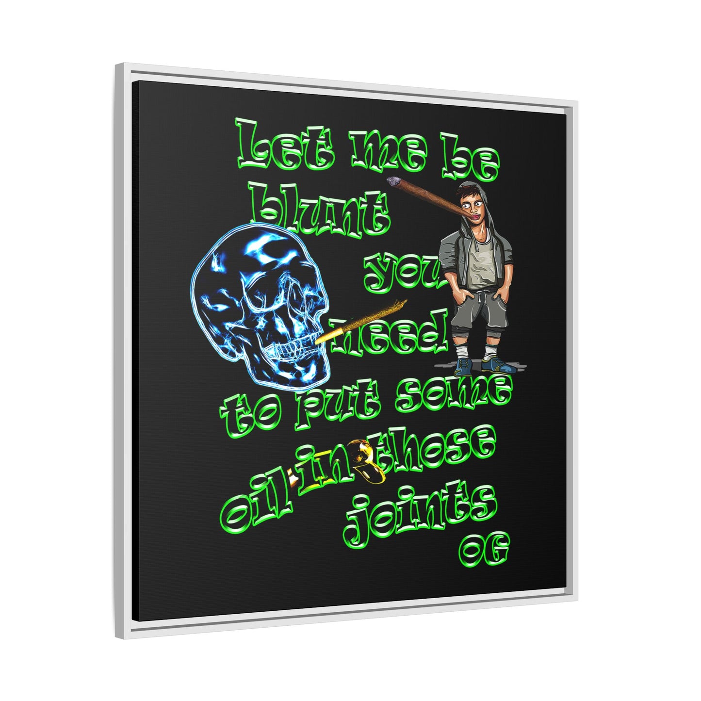 og - framed canvas art (black)