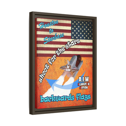 shoot for the stars - framed canvas art (burnt orange)