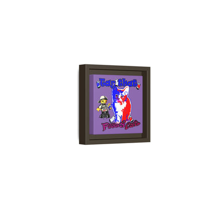 tag that - framed canvas art (light purple)