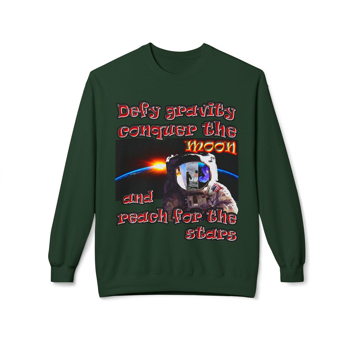 defy conquer reach - Unisex Midweight Softstyle Fleece Crewneck Sweatshirt