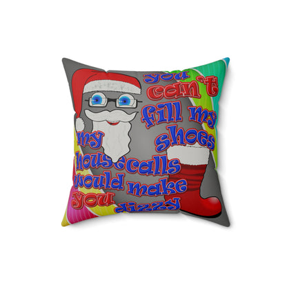 santa's shoes - Faux Suede Square Pillow - (rainbow split)