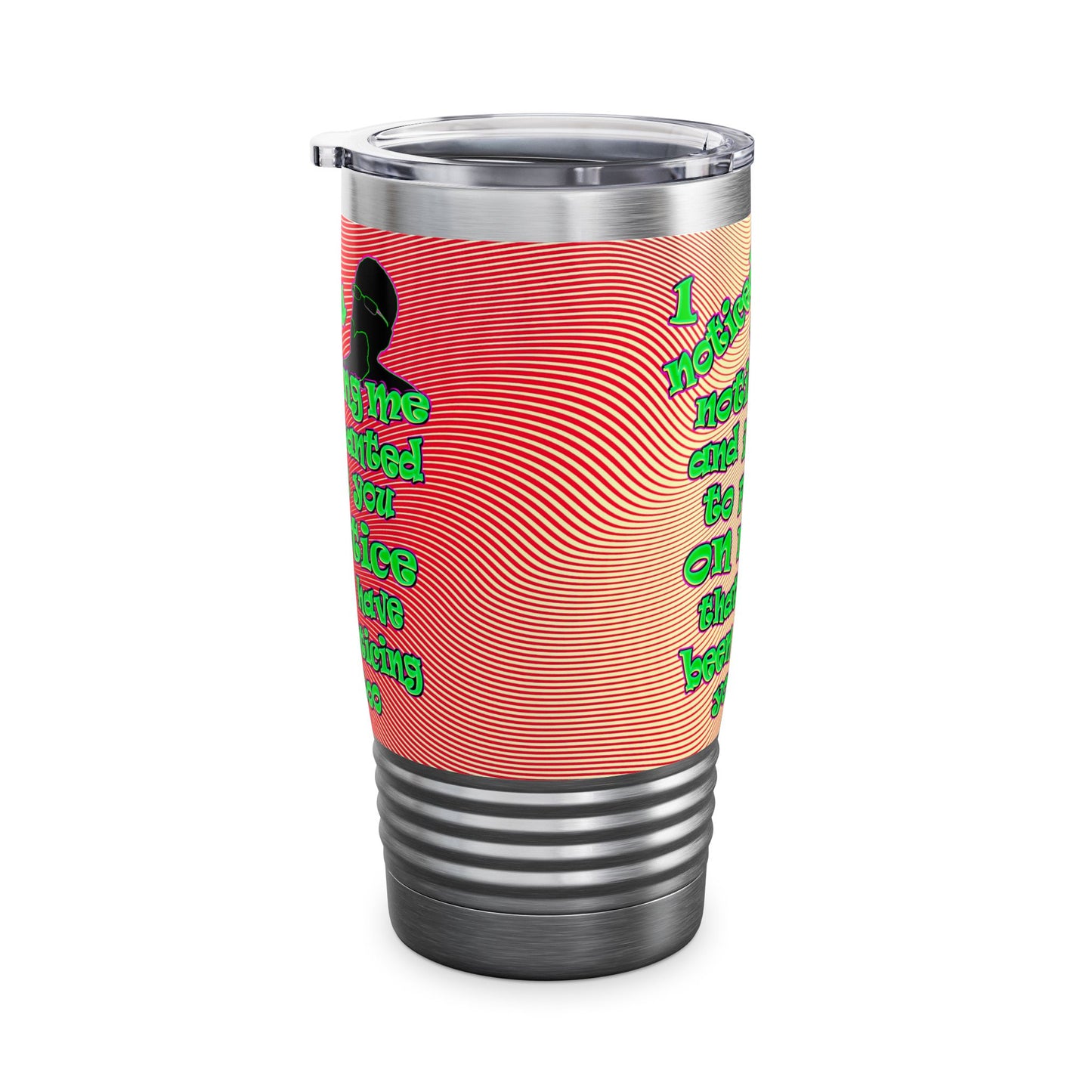 noticed you noticing - Ringneck Tumbler, 20oz (yellow-orange wave)