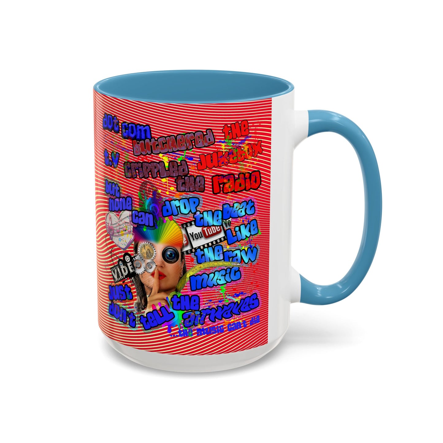 drop the beat - Accent Mug (yellow-orange wave)