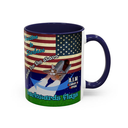 shoot for the stars - Accent Mug ('snoops' background)