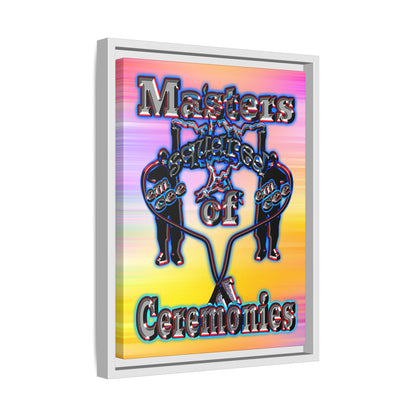em cee squared - framed canvas art (color blur)