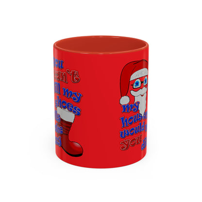 santa's shoes - Accent Mug (red)