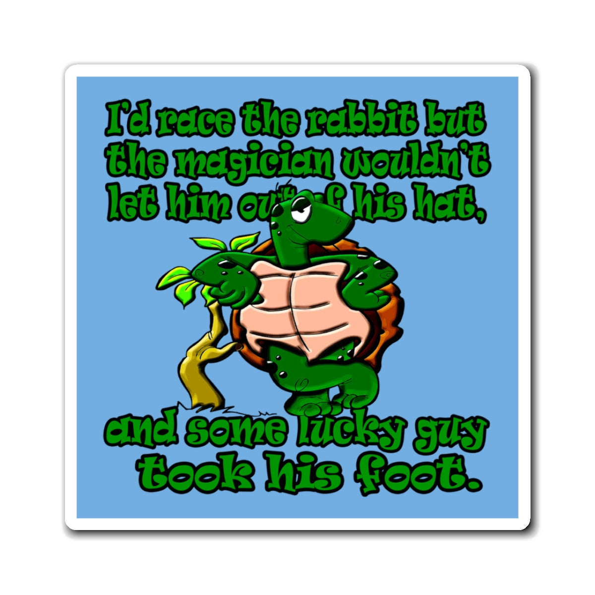 turtle race - Magnets - (light blue)