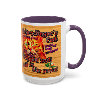 schrodinger's cat - Accent Mug (butterscotch wood finish)
