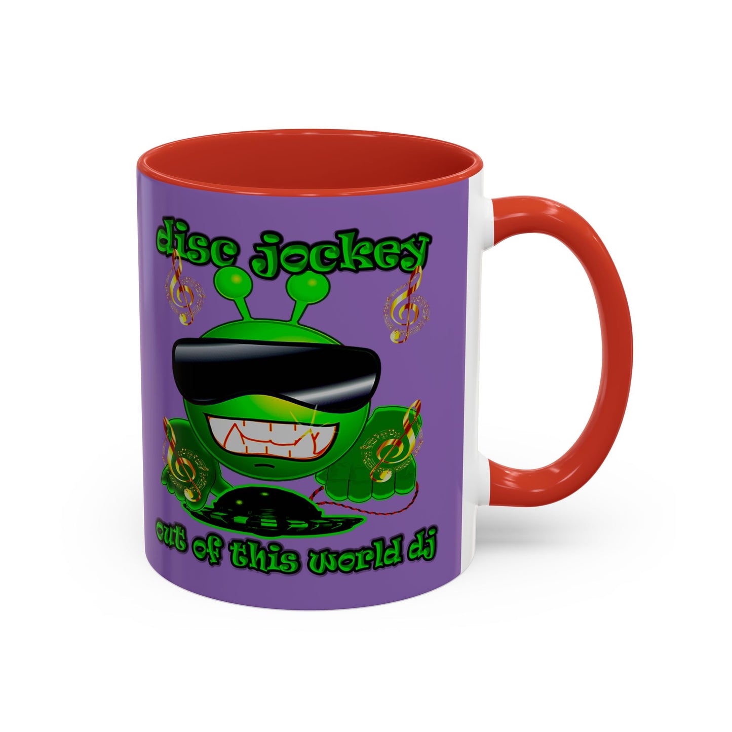 disc jockey - Accent Mug (light purple)
