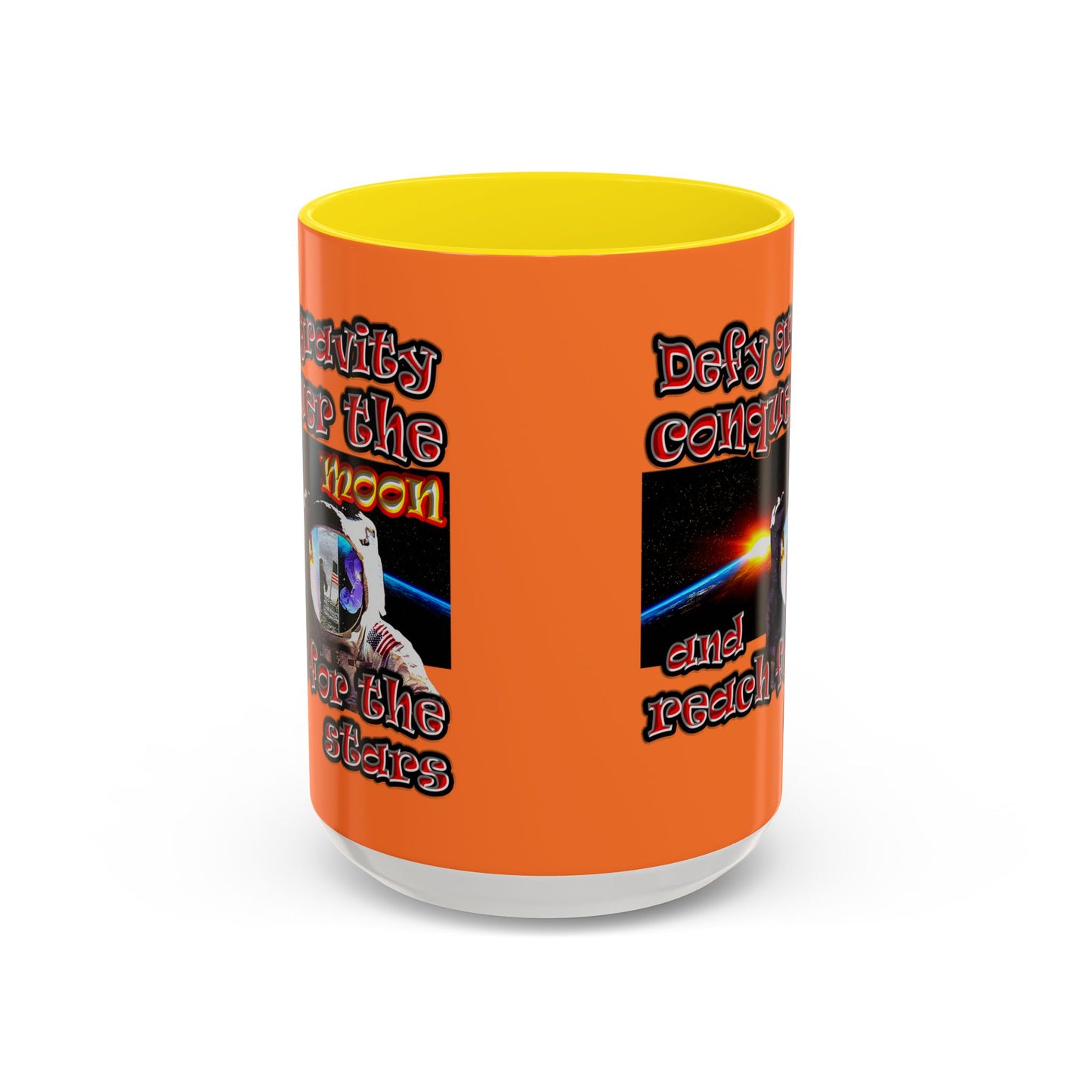 defy conquer reach - Accent Mug (crusta)