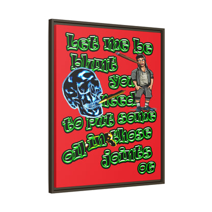 og - framed canvas art (red)