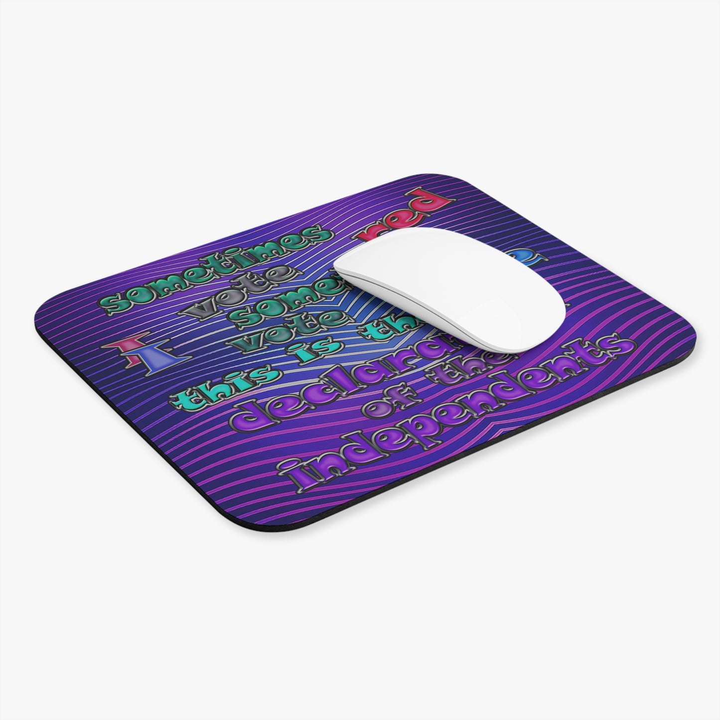 declaration of the independents - Mouse Pad (Rectangle) (purple wave)