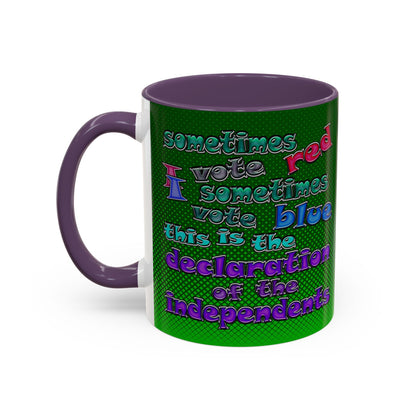 declaration of the independents - Accent Mug (logo green)