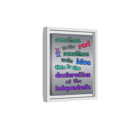 declaration of the independents - framed canvas art (brushed nickel)
