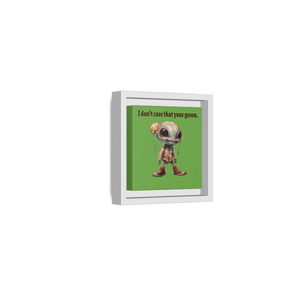 I don't care that your green - framed canvas art (green)