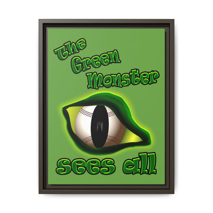 green monster - framed canvas art (green)