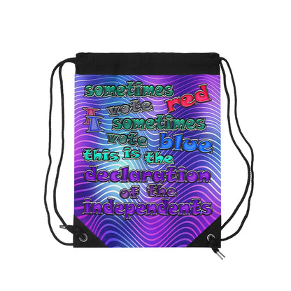 declaration of the independents - Drawstring Bag (purple wave)