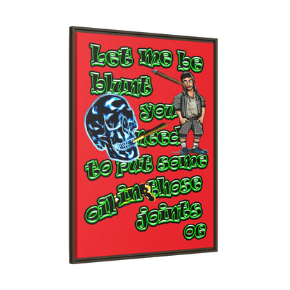 og - framed canvas art (red)