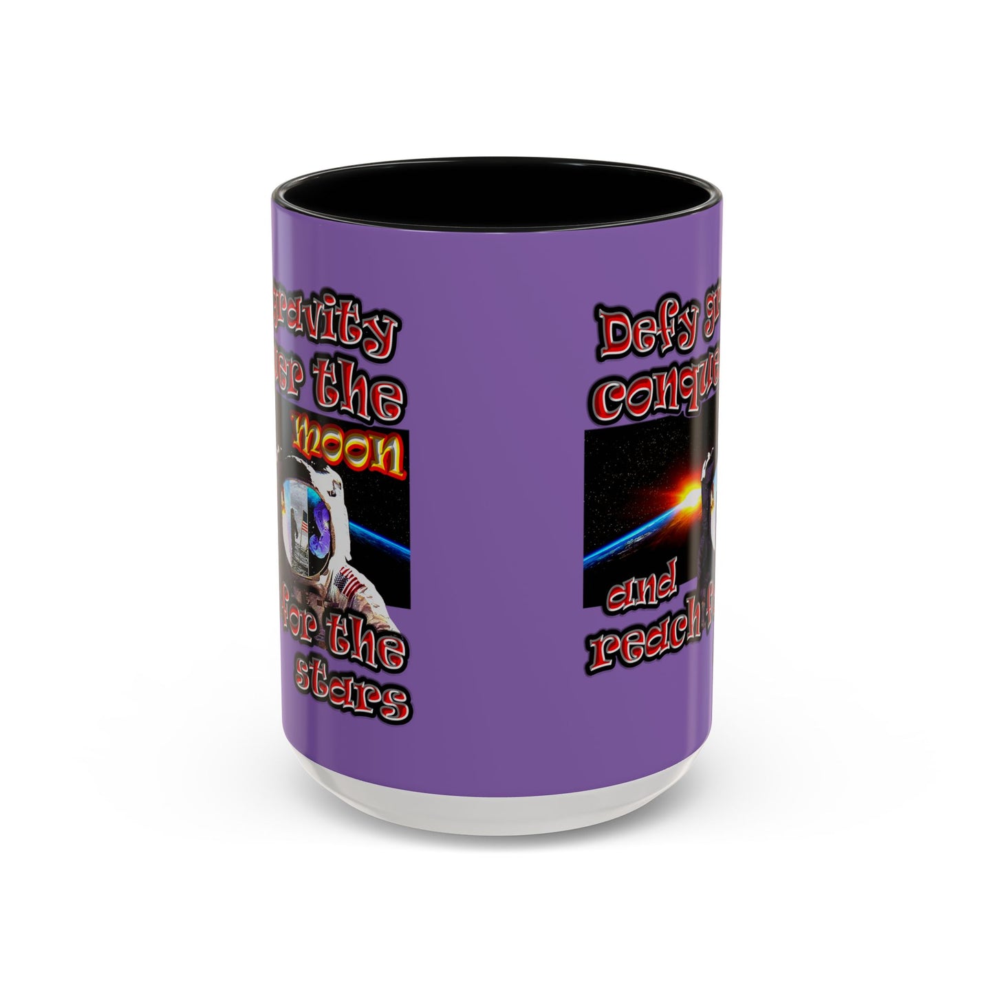 defy conquer reach - Accent Mug (light purple)