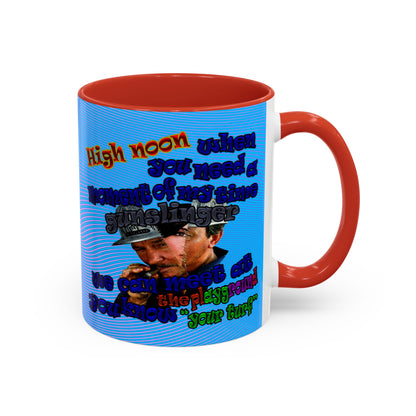 high noon - Accent Mug (light blue-purple wave)