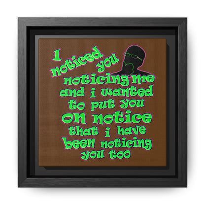 noticed you noticing - framed canvas art (brown)
