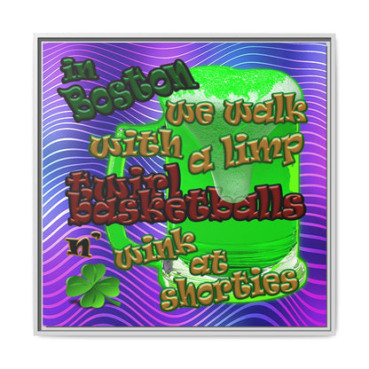 celtics logo - framed canvas art (purple wave)