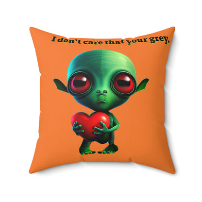 I don't care that your grey - Faux Suede Square Pillow - (crusta)