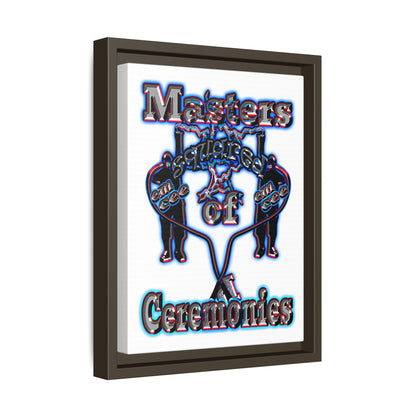 em cee squared - framed canvas art (white)