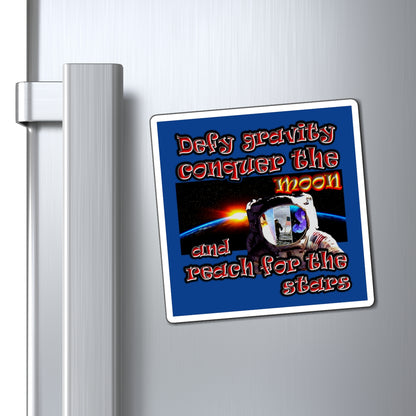 defy conquer reach - Magnets - (dark blue)