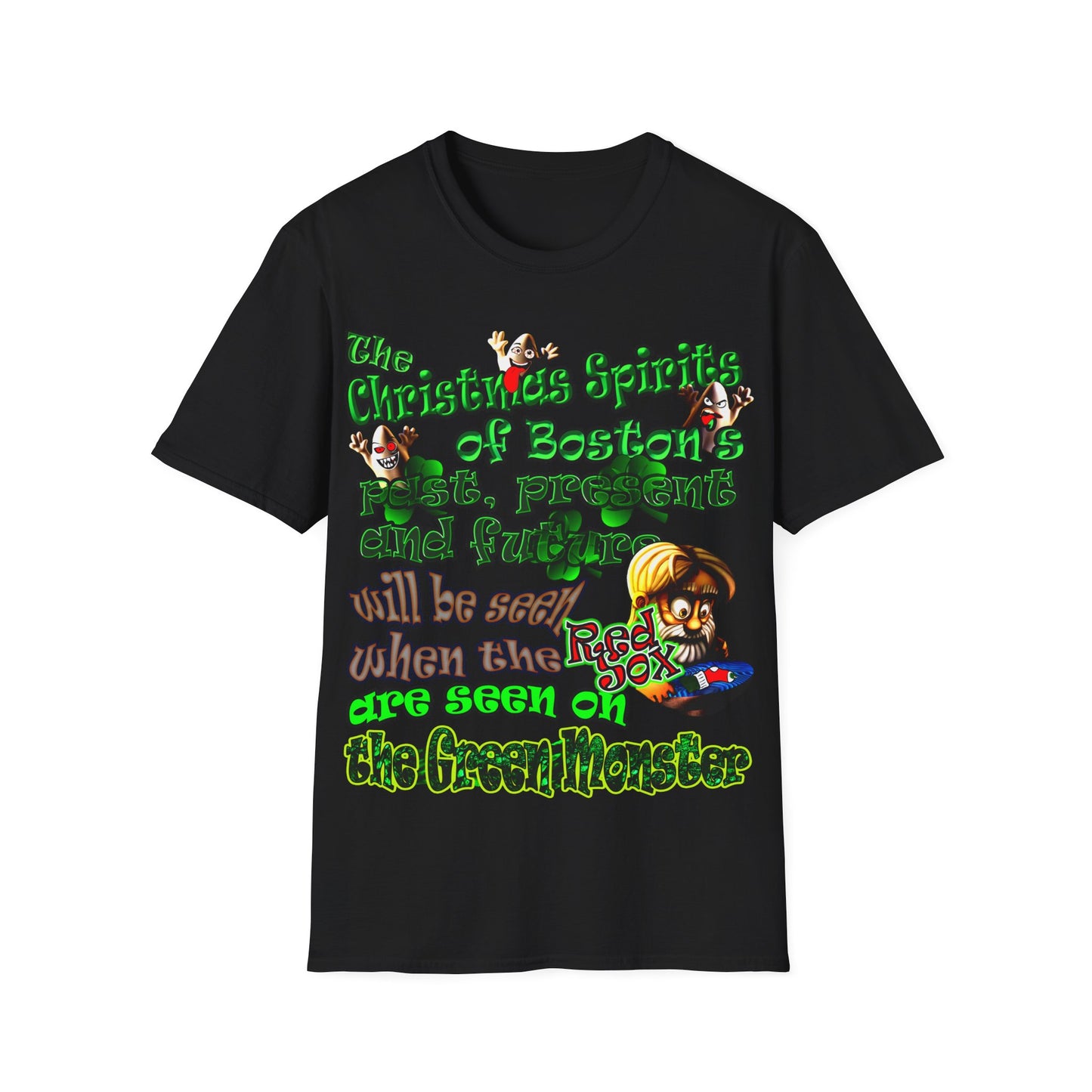 christmas spirits of boston - Unisex Softstyle T-Shirt