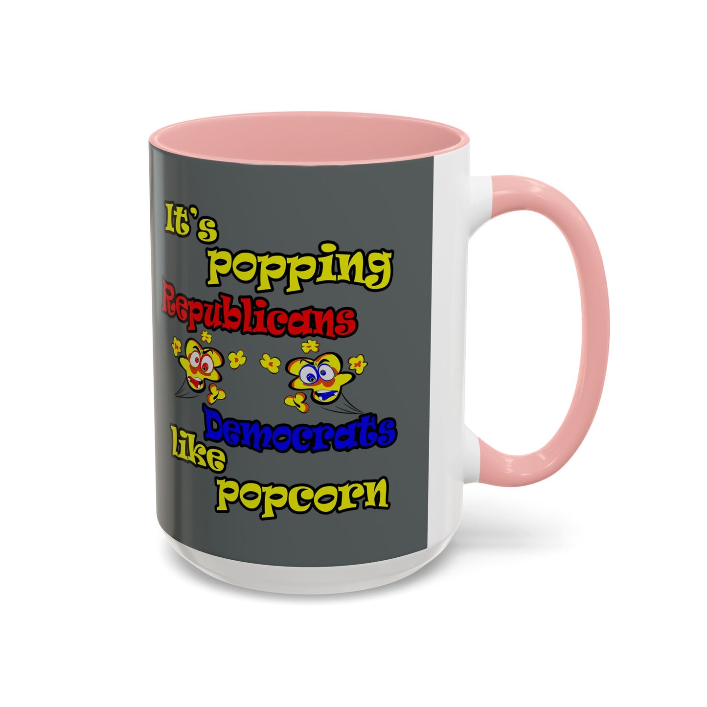 popping like popcorn - Accent Mug (dark grey)