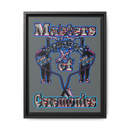 em cee squared - framed canvas art (dark grey)