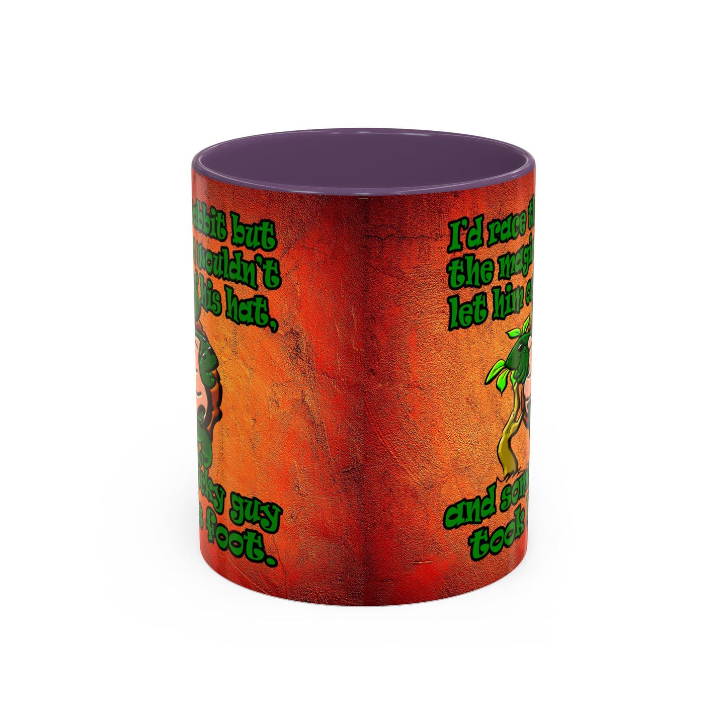 turtle race - Accent Mug (burnt orange)