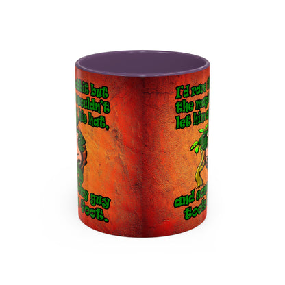 turtle race - Accent Mug (burnt orange)