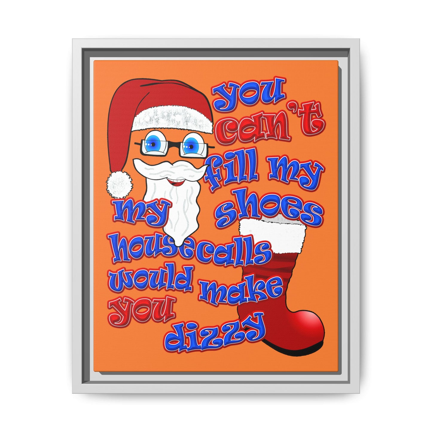santa's shoes - framed canvas art (crusta)