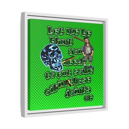og - framed canvas art (logo green)