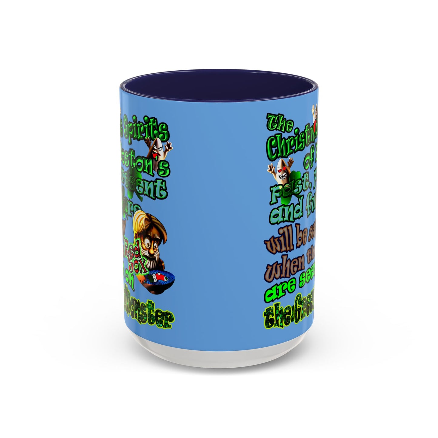 christmas spirits of boston - Accent Mug (light blue)