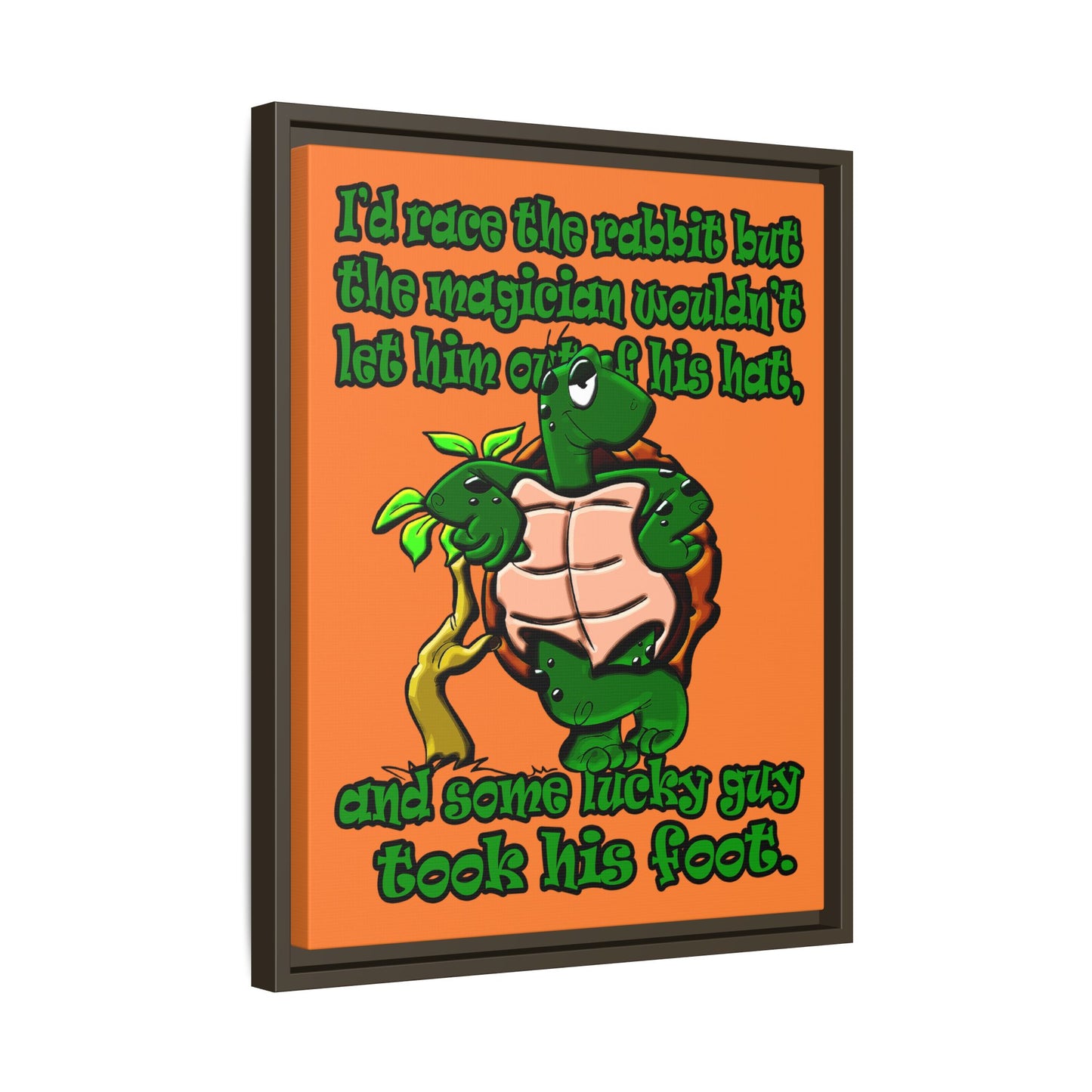 turtle race - framed canvas art (crusta)