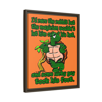 turtle race - framed canvas art (crusta)