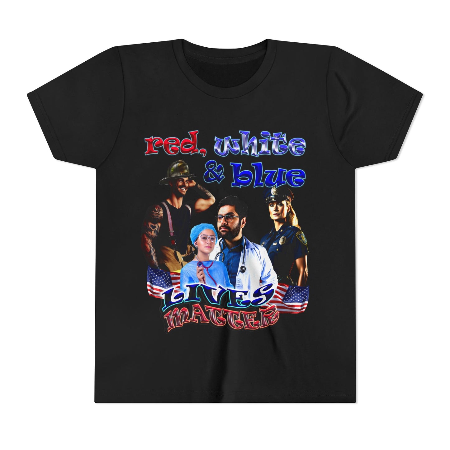 rw&b lives matter - Youth Short Sleeve Tee