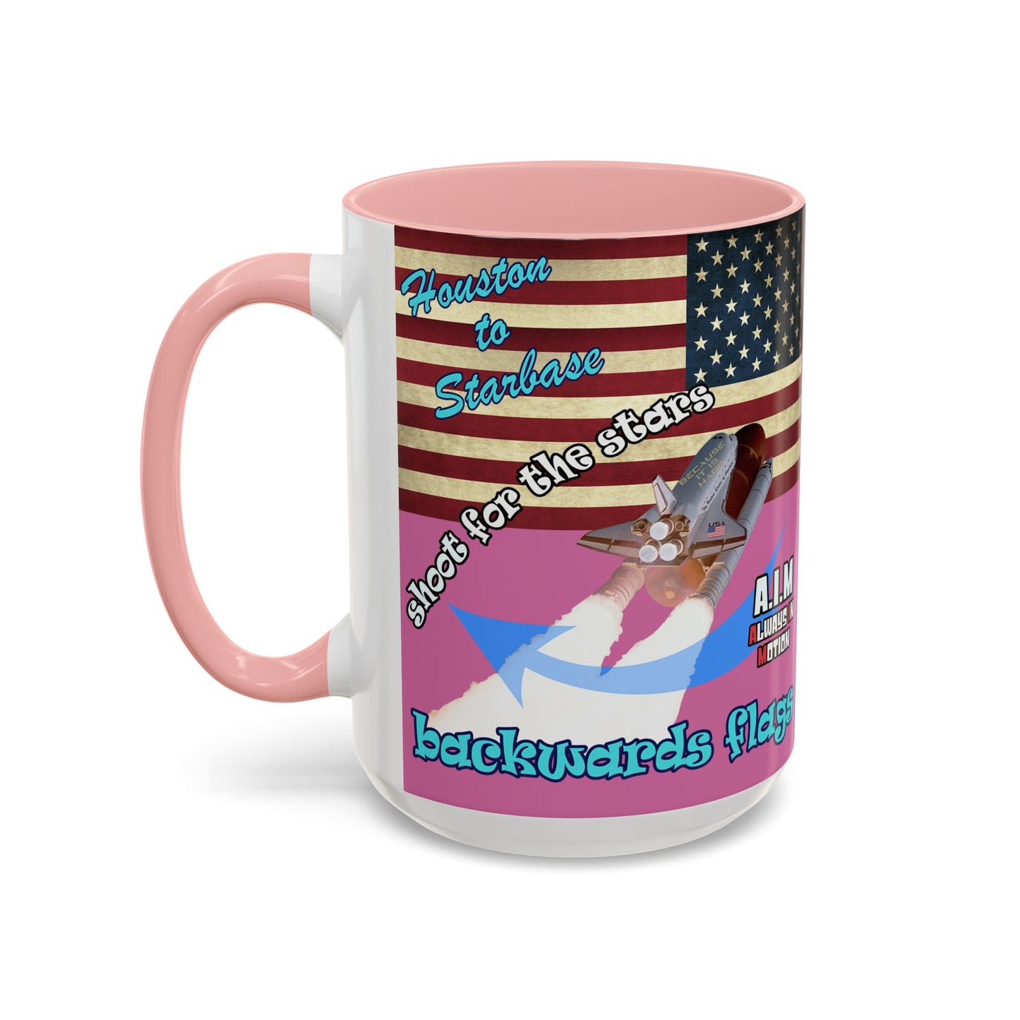 shoot for the stars - Accent Mug (light pink)