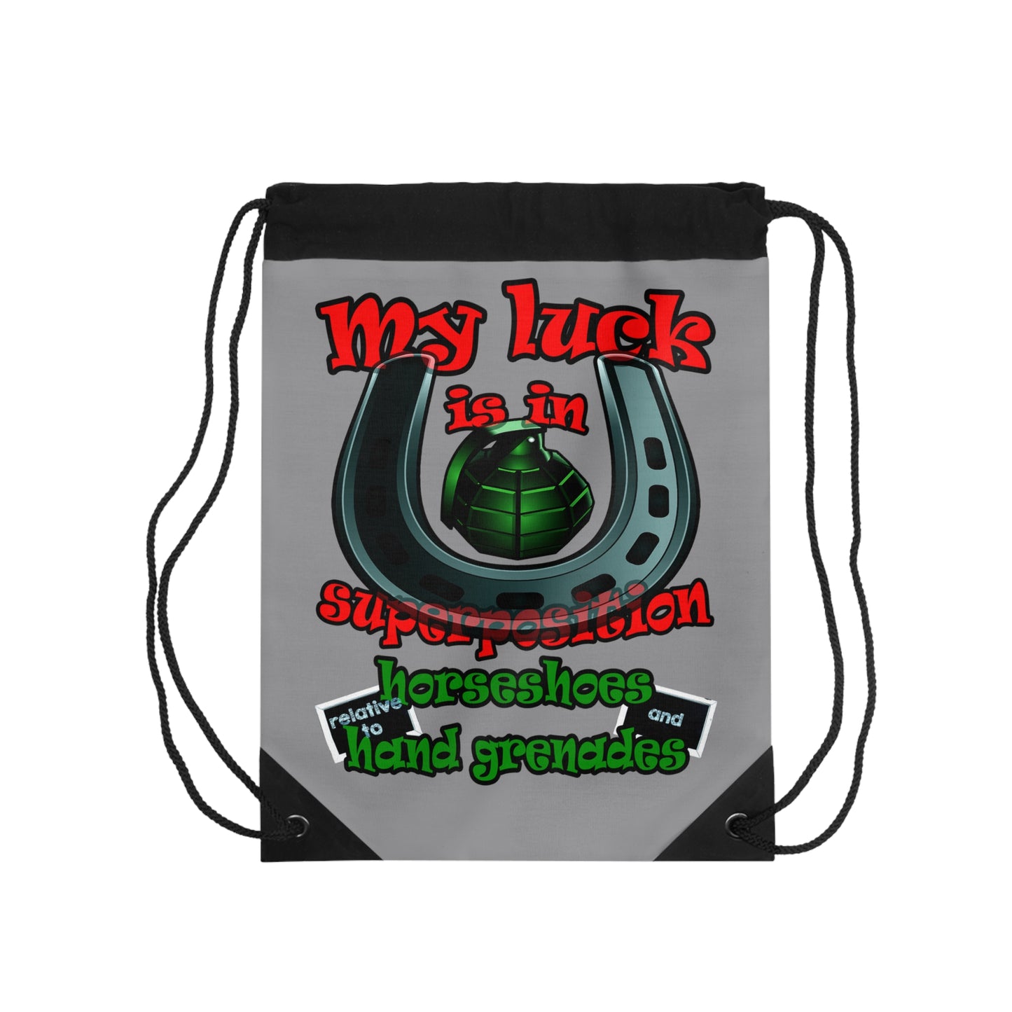 my luck - Drawstring Bag (grey)