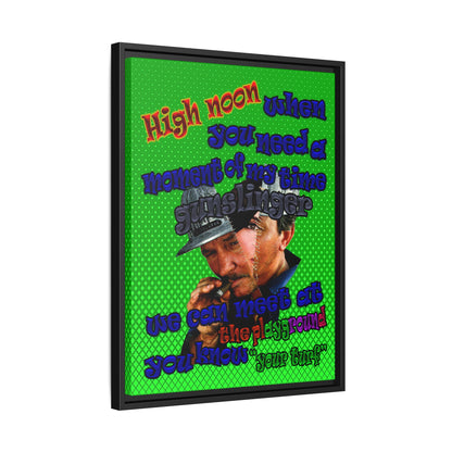 high noon - framed canvas art (logo green)