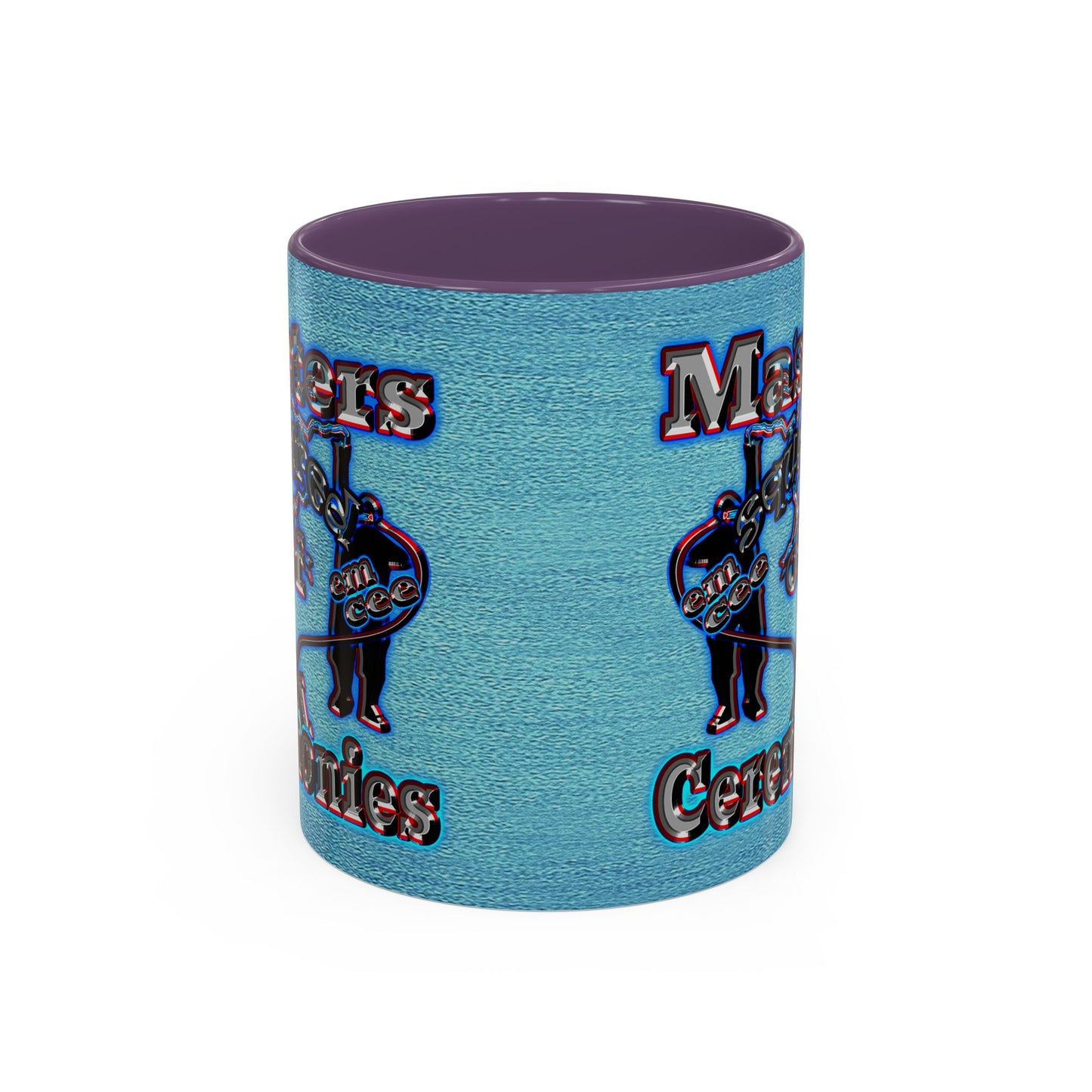 em cee squared - Accent Mug (faded dark blue)
