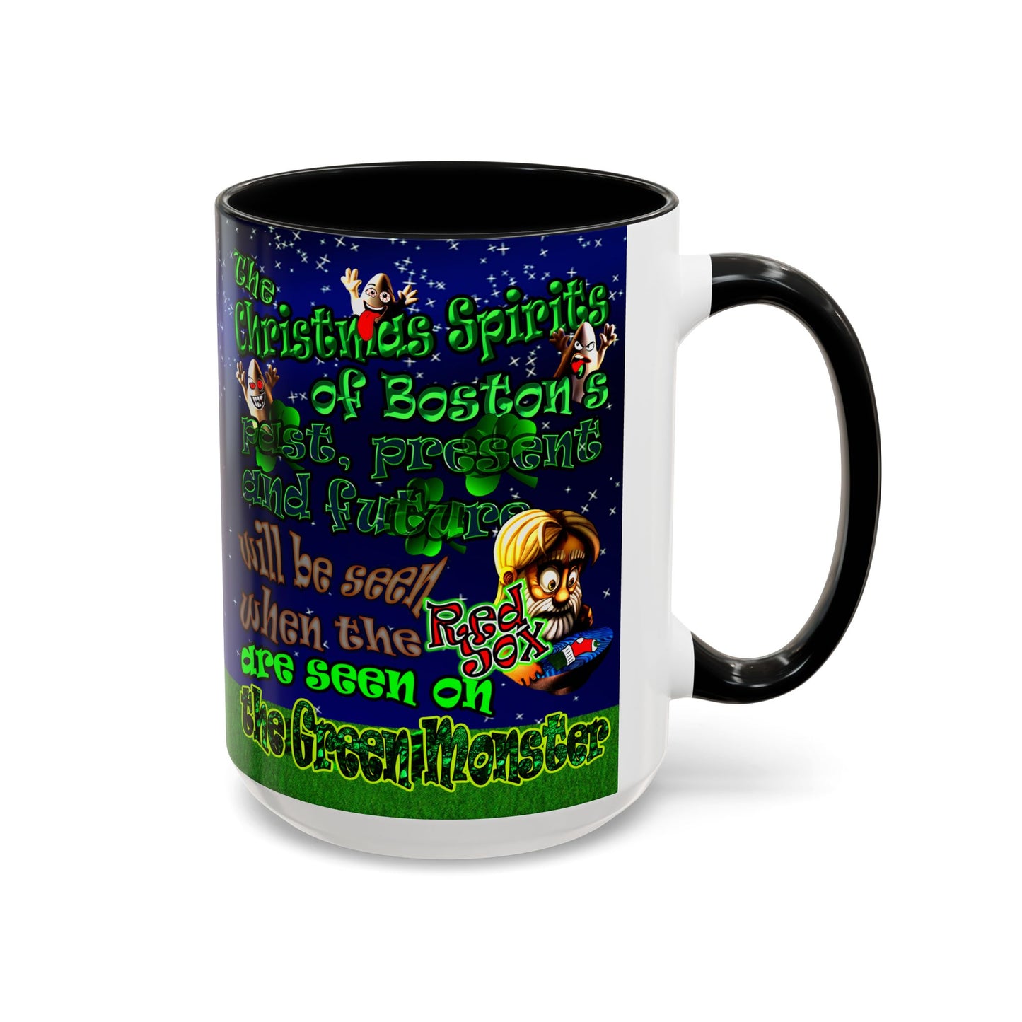 christmas spirits of boston - Accent Mug ('snoops' background)