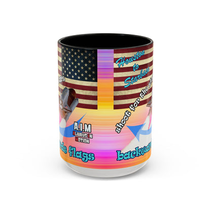 shoot for the stars - Accent Mug (color blur)