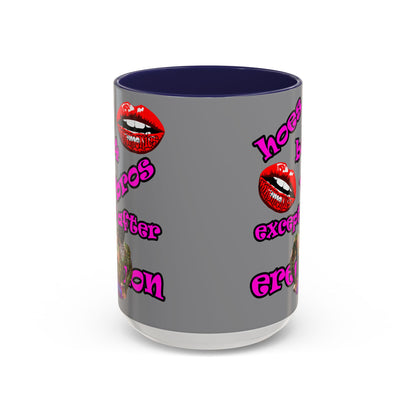 hoes b4 bros - Accent Mug (grey)
