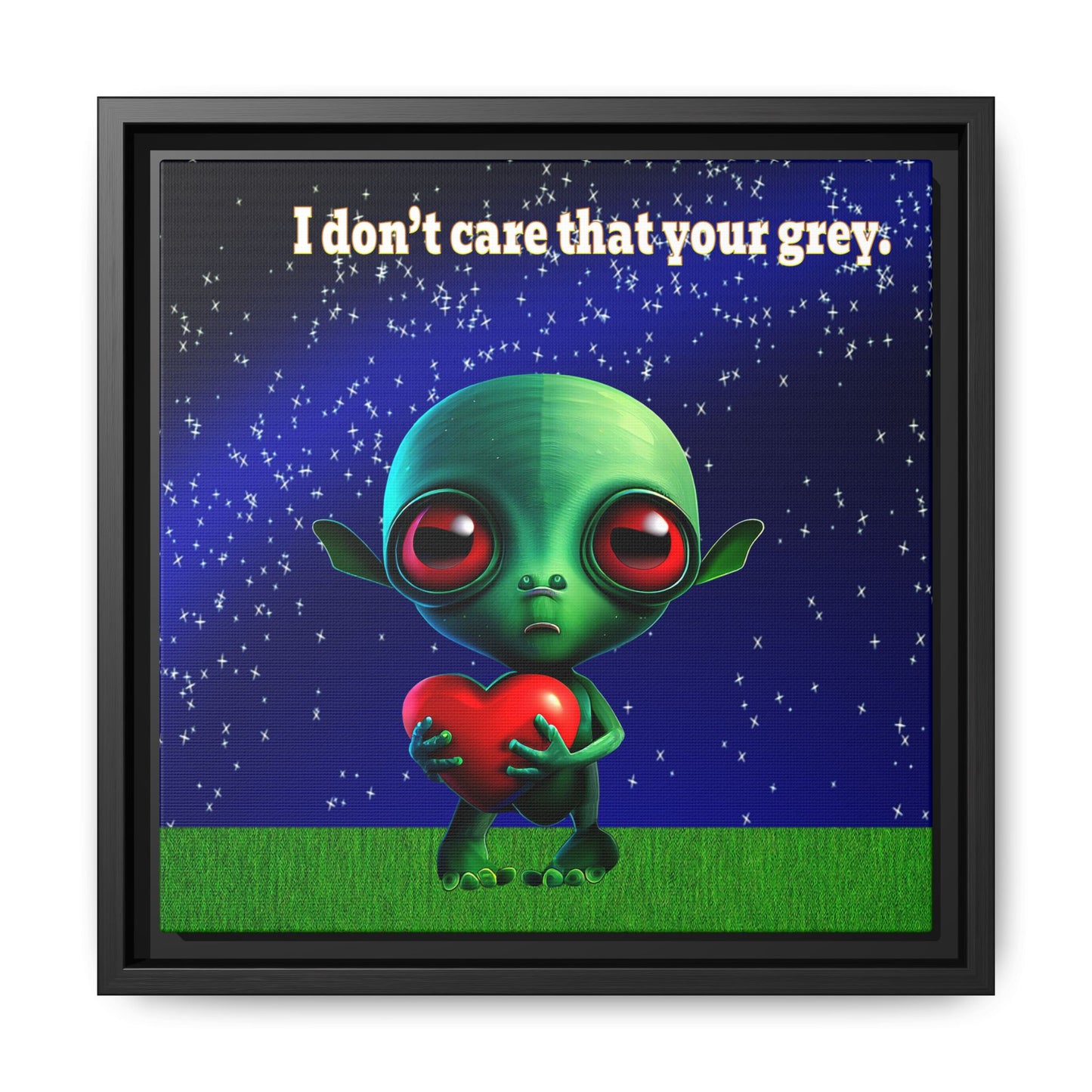 I don't care that your grey - framed canvas art ('snoops' background)